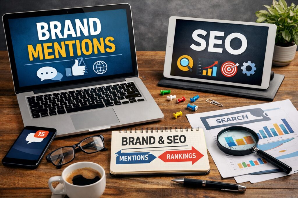 Image SEO et communication illustrant le portfolio